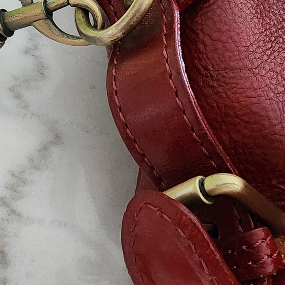 Floto Red Leather Bag - Picture 10 of 12